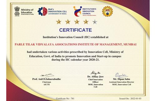 IIC Certificate 2020-21